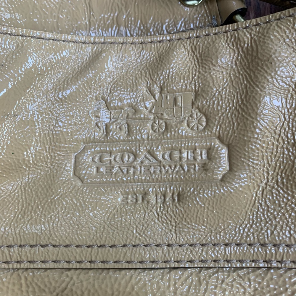Coach Tan Patent Leather Hobo - Picture 4 of 13